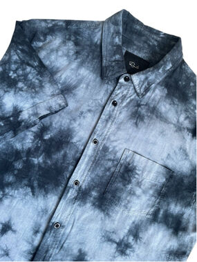 Rails Carson Short Sleeve Shirt Men’s Medium Midnight Tie Dye